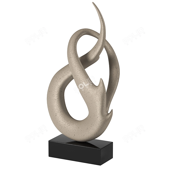 Elegant Gymnastic Resin Sculpture 3D model image 3