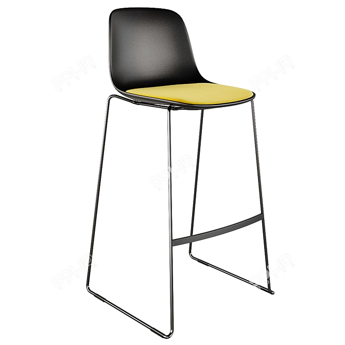 Seela S321 Bar Stool: Minimalist and Functional 3D model image 1