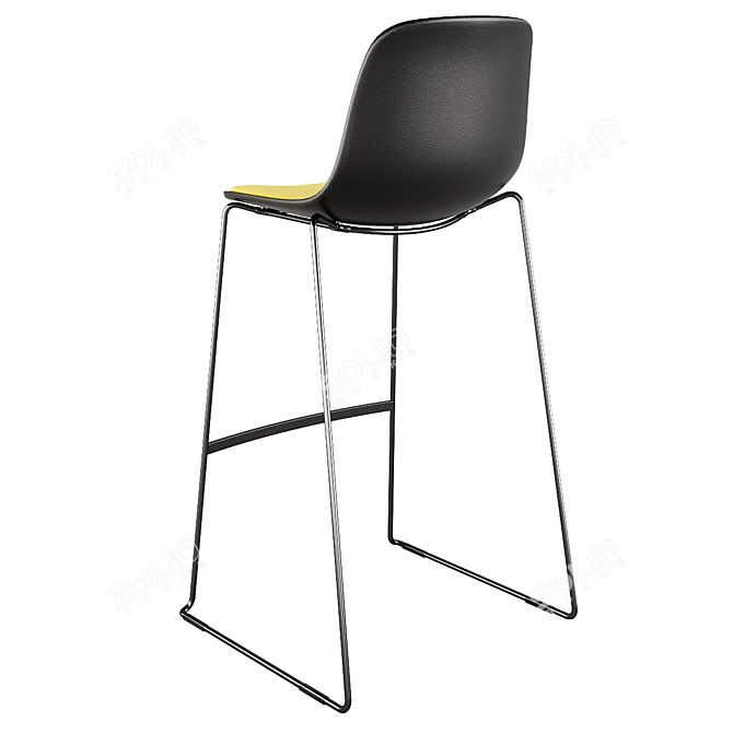 Seela S321 Bar Stool: Minimalist and Functional 3D model image 2