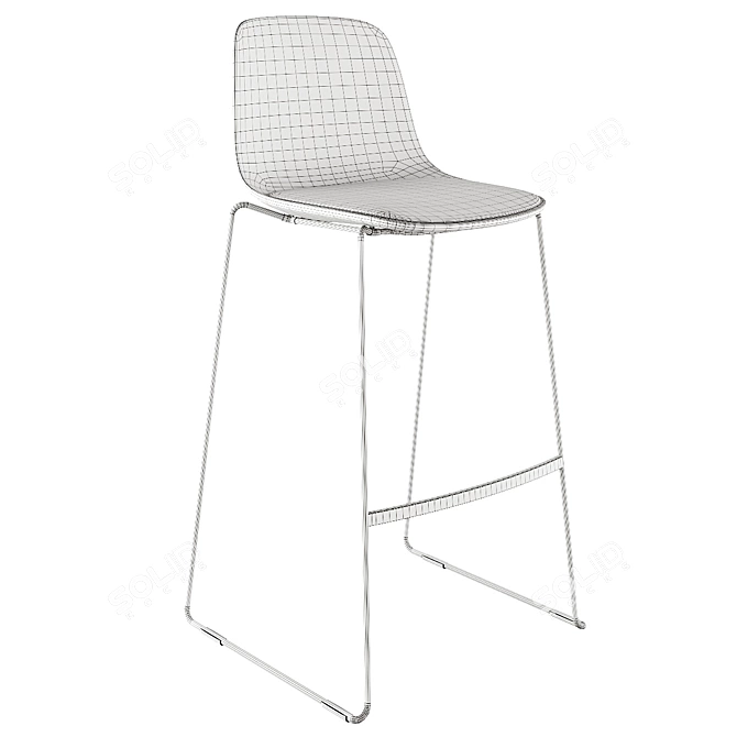 Seela S321 Bar Stool: Minimalist and Functional 3D model image 5