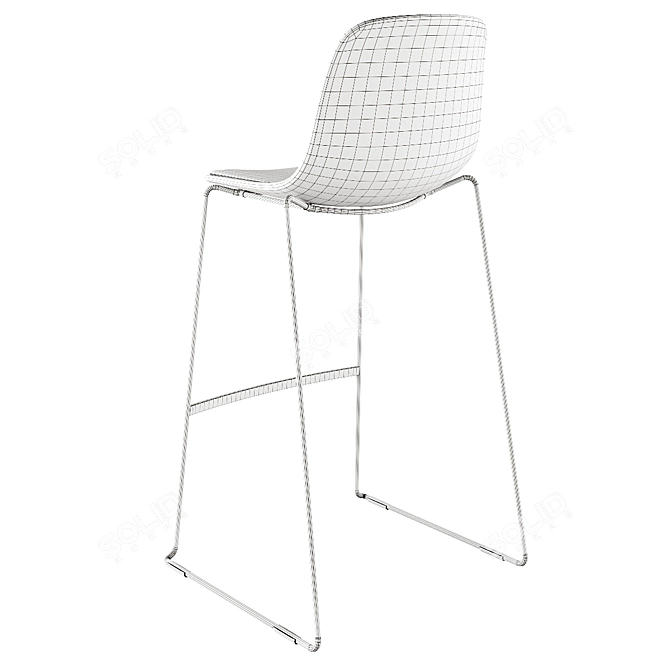 Seela S321 Bar Stool: Minimalist and Functional 3D model image 6