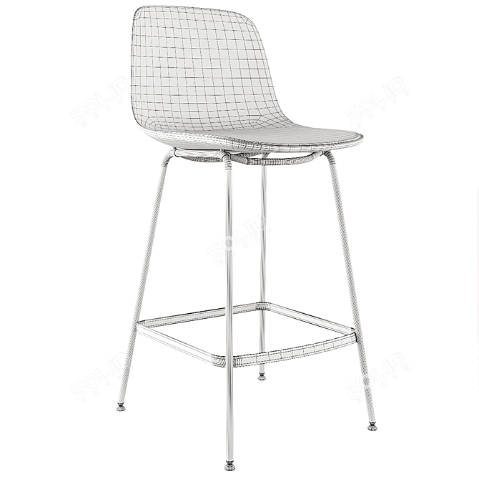 Modern Seela S322 Bar Stool 3D model image 5