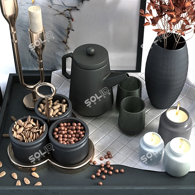 Elegant Breakfast Set 2015 3D model image 5