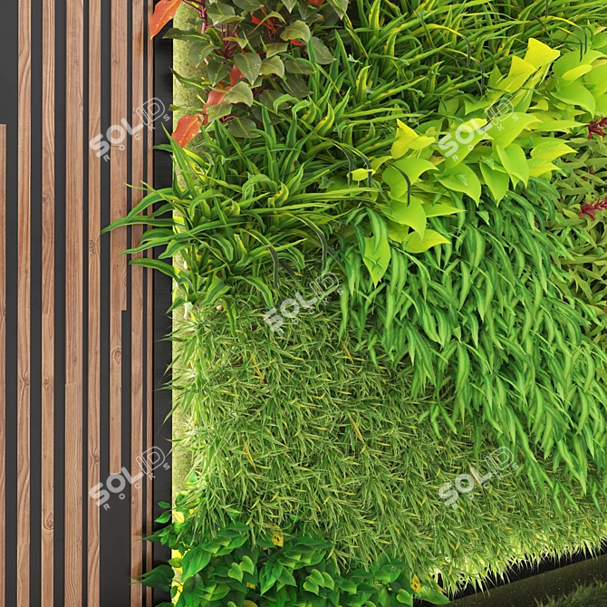 Versatile Vertical Greenwall for Custom Designs 3D model image 3