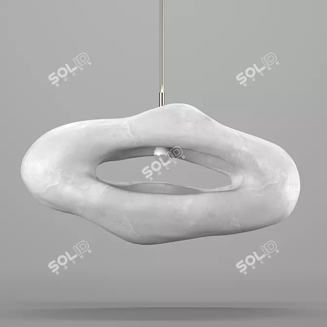 Sculptural Gypsum Chandelier - "The Lips" by Rogan Gregory 3D model image 1