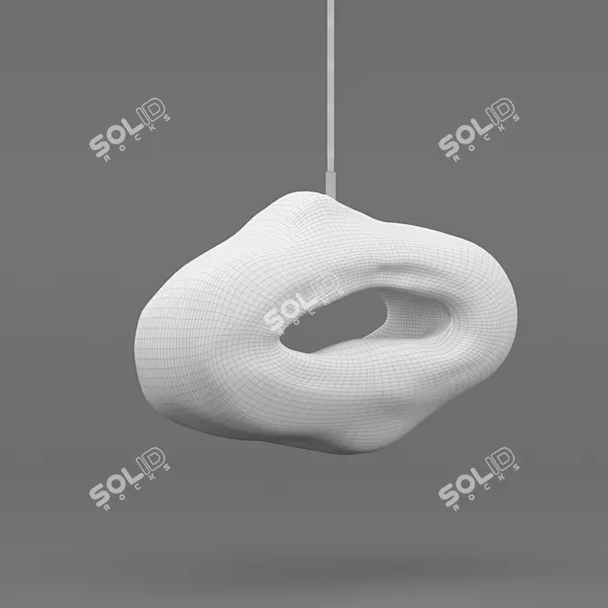 Sculptural Gypsum Chandelier - "The Lips" by Rogan Gregory 3D model image 3