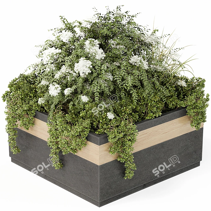 Outdoor Plant Set: Greenery for Your Outdoor Space 3D model image 1