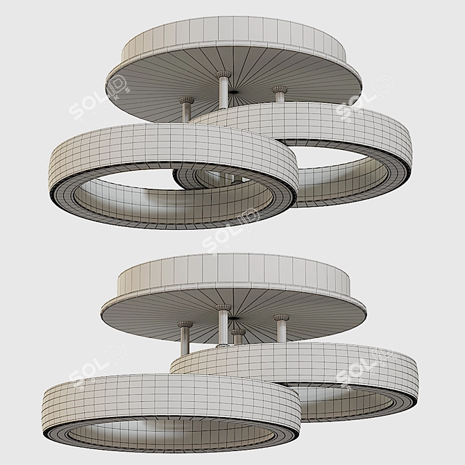 Modern Black and White Ceiling Lamp | Aliexpress 3D model image 2