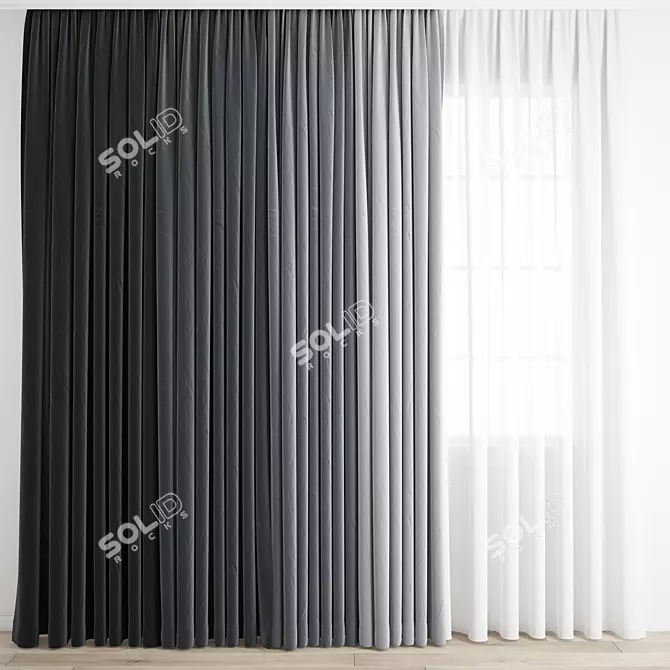 Polygonal Curtain Model 3D model image 1