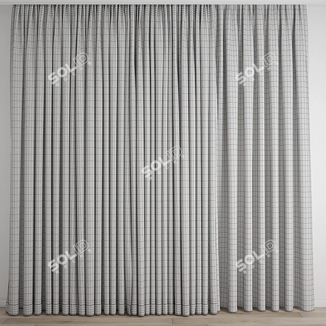 Polygonal Curtain Model 3D model image 4