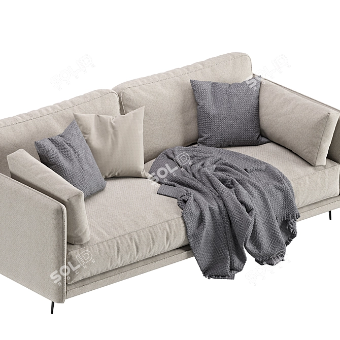 Elegant DItre Italia Sofa Krisby 3D model image 3