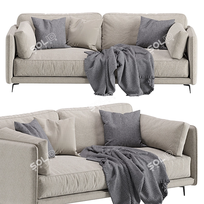 Elegant DItre Italia Sofa Krisby 3D model image 4