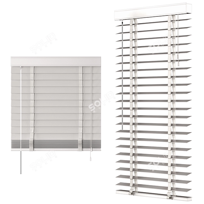 Elegant Venetian Blind | 50mm Slat 3D model image 3