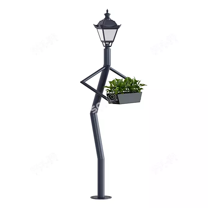 Modern LED Park Lighting 3D model image 1