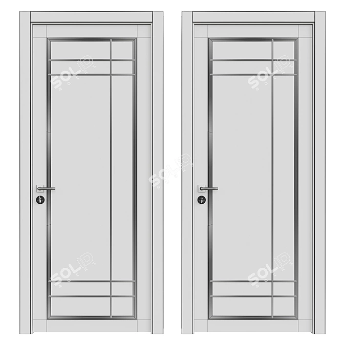 Modern Interior Door 3D model image 2