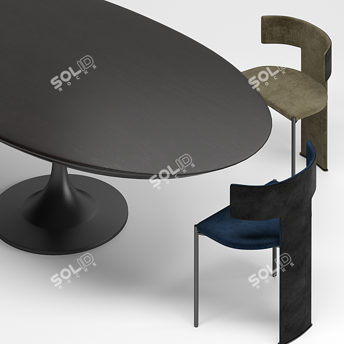 Sophisticated Baxter Dining Set 3D model image 6