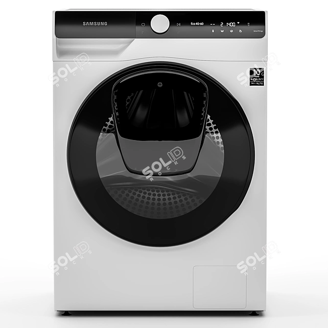 Title: Samsung Front-Load Washer & Dryer 3D model image 2