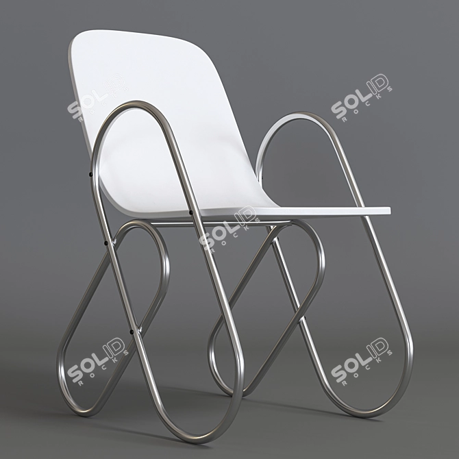 Sleek Modern Chair 3D model image 1