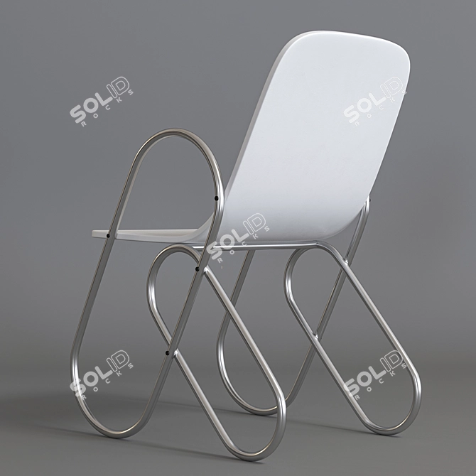 Sleek Modern Chair 3D model image 2