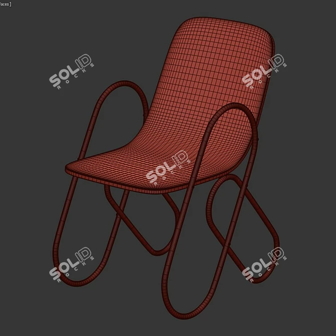 Sleek Modern Chair 3D model image 5