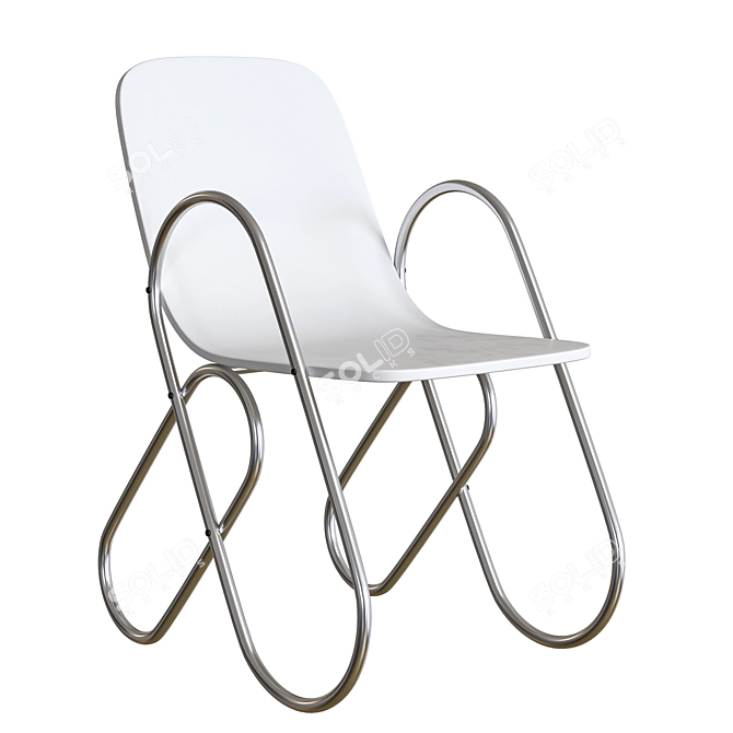 Sleek Modern Chair 3D model image 6