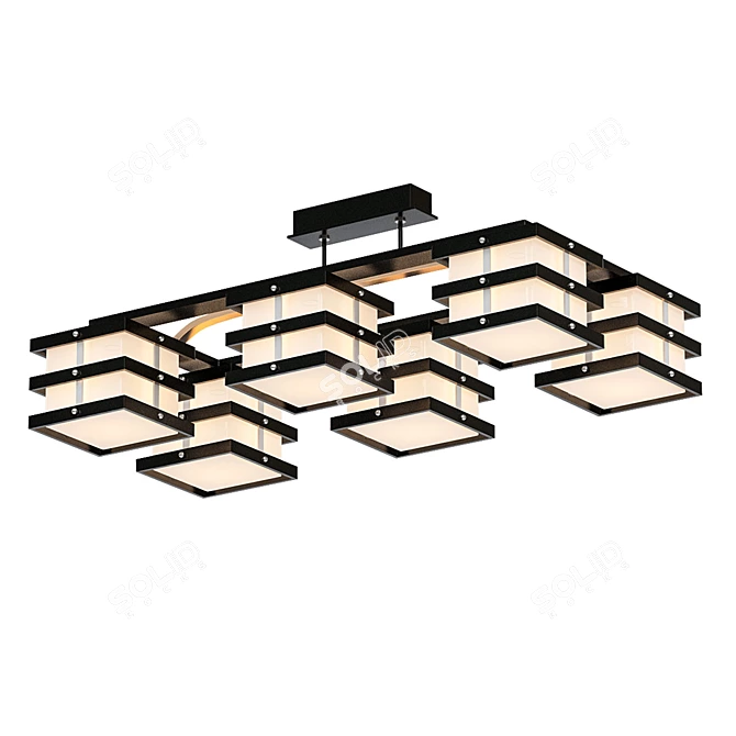 Elegant Kyoto Ceiling Chandelier 3D model image 1