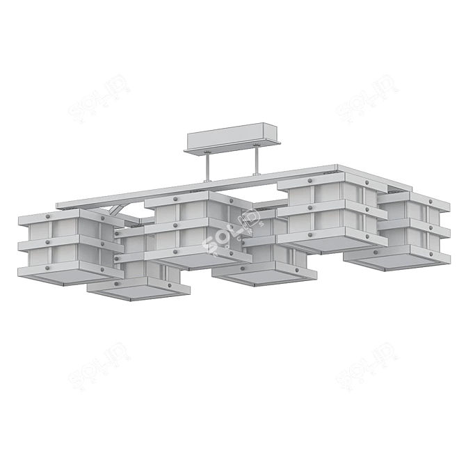 Elegant Kyoto Ceiling Chandelier 3D model image 2