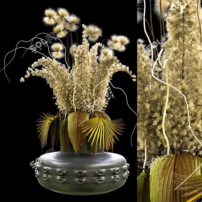 Ethereal Pampas Bouquet 3D model image 1