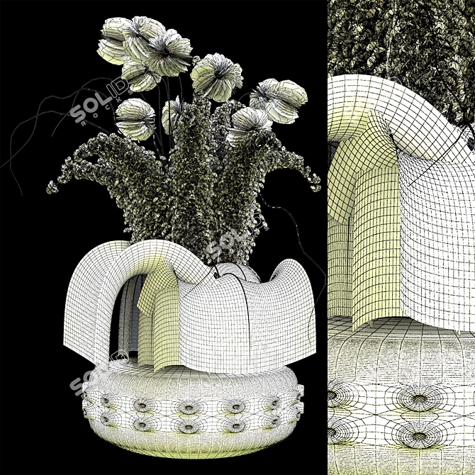 Ethereal Pampas Bouquet 3D model image 2