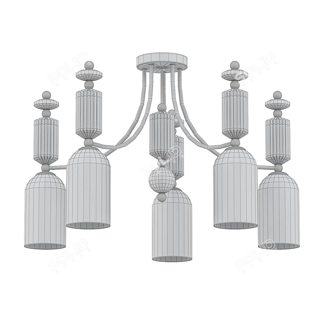Illuminating Elegance: Iris Chandelier 3D model image 2