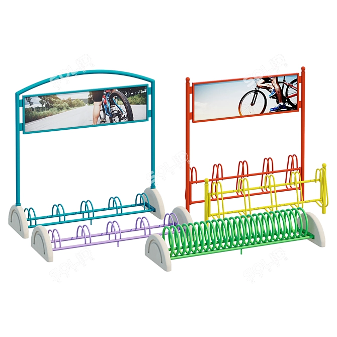 Gibillero Design Bicycle Stands: Stylish and Functional 3D model image 1