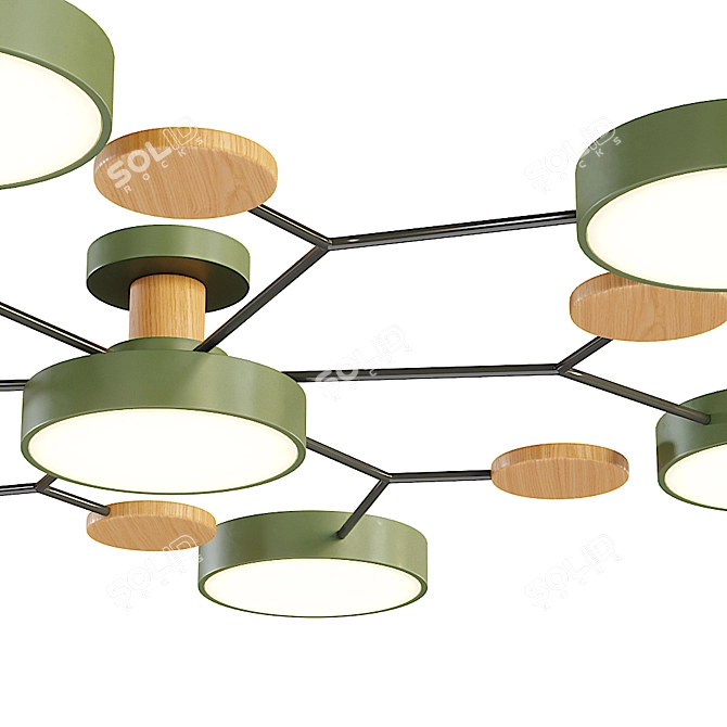 Elegant Aliexpress Chandelier - 1110mm Diameter, 160mm Height 3D model image 3