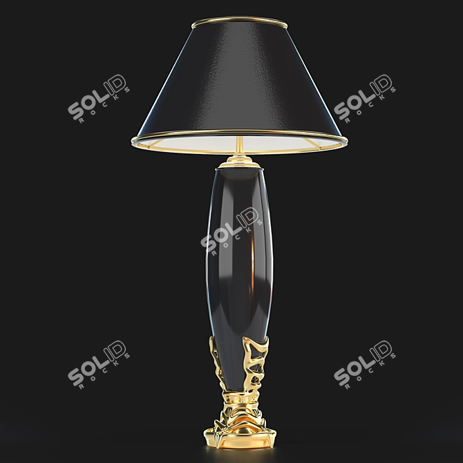 Venturi Arte Lamp: Bronze & Murano Glass 3D model image 1