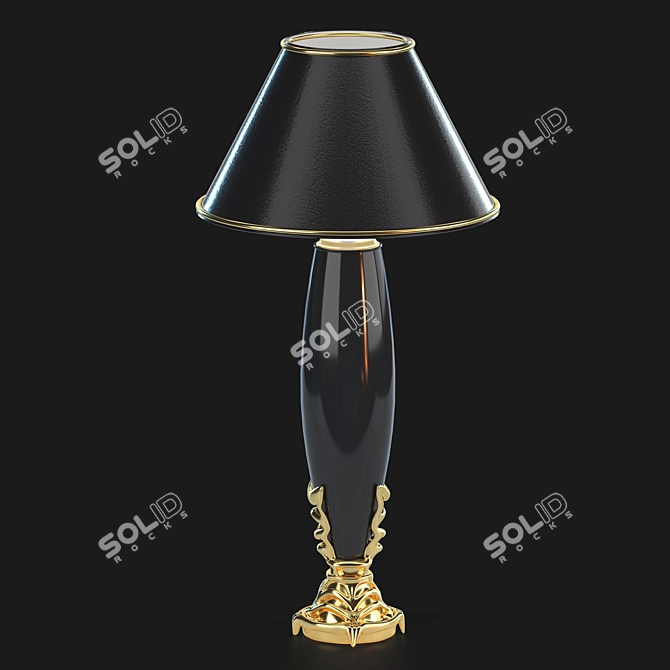 Venturi Arte Lamp: Bronze & Murano Glass 3D model image 2