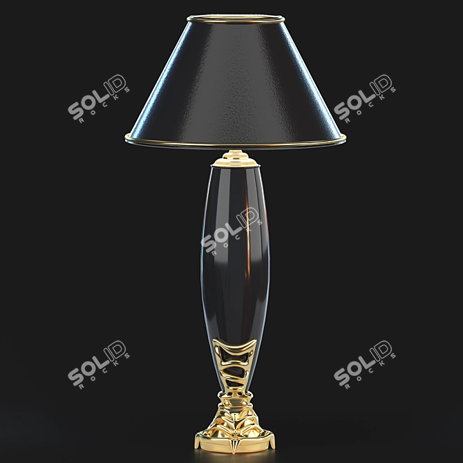 Venturi Arte Lamp: Bronze & Murano Glass 3D model image 3