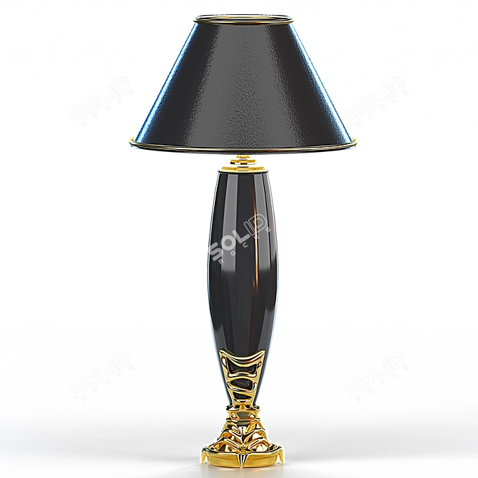 Venturi Arte Lamp: Bronze & Murano Glass 3D model image 10