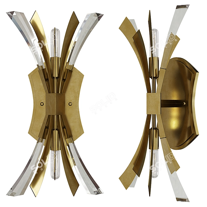 Elegant Vida Wall Sconce 3D model image 1