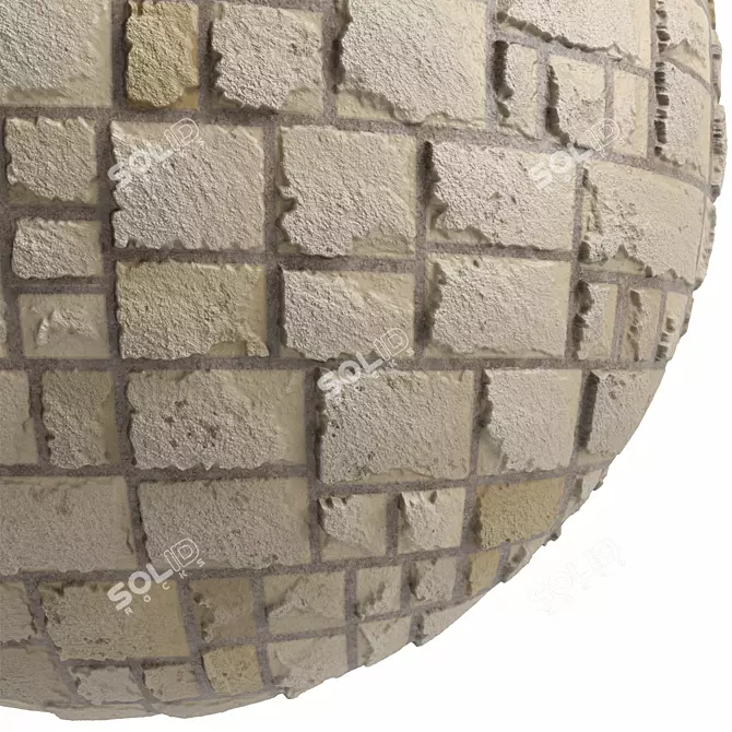 Wild Granite Stone Wall Décor 3D model image 3