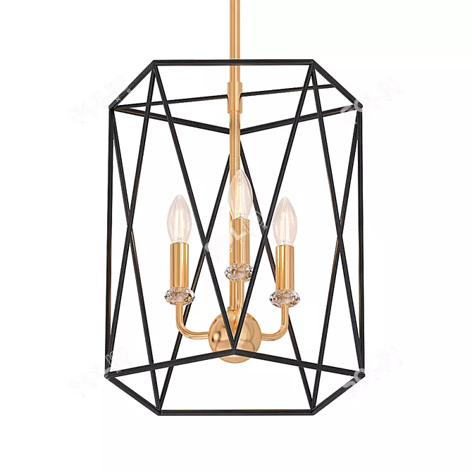 Elegant Harmony Chandelier 3D model image 1