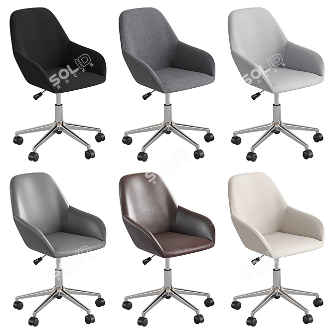 Ergonomic Flash Furniture Office Chair 3D model image 3