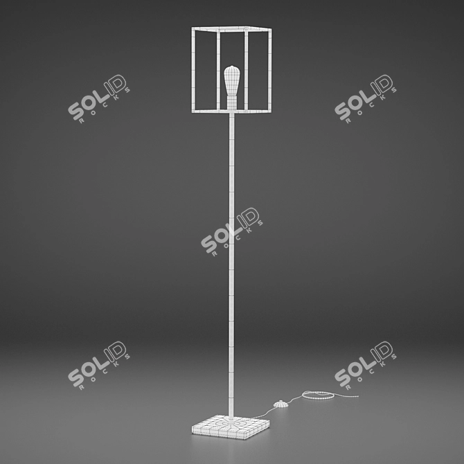 Furnwise Industrial 1L Floor Light 3D model image 4