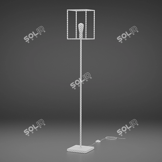 Furnwise Industrial 1L Floor Light 3D model image 5