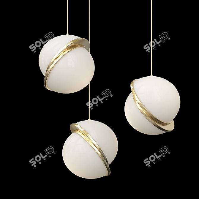 Crescent Broom Mini Pendant 3D model image 2