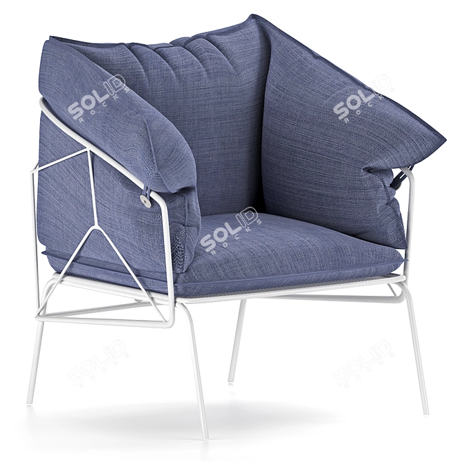 Ataman Mesh Garden Armchair 3D model image 3