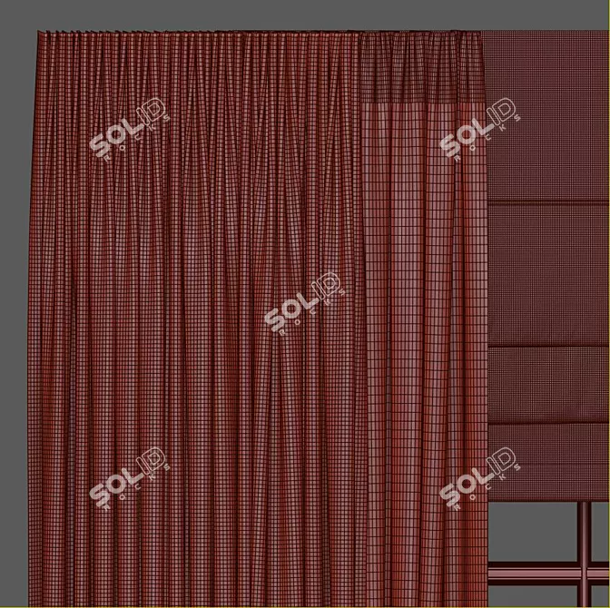 Elegant Curtain 908 3D model image 6