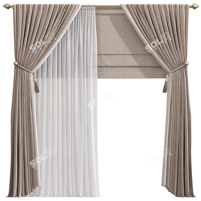 Revamped Curtains 3D model image 1