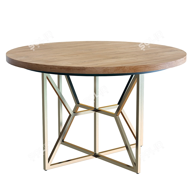 Hayes Round 48" Table: Stylish Dining Essential 3D model image 1