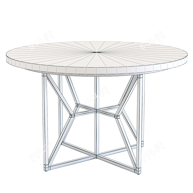 Hayes Round 48" Table: Stylish Dining Essential 3D model image 2