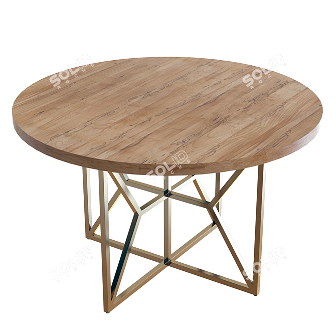 Hayes Round 48" Table: Stylish Dining Essential 3D model image 3