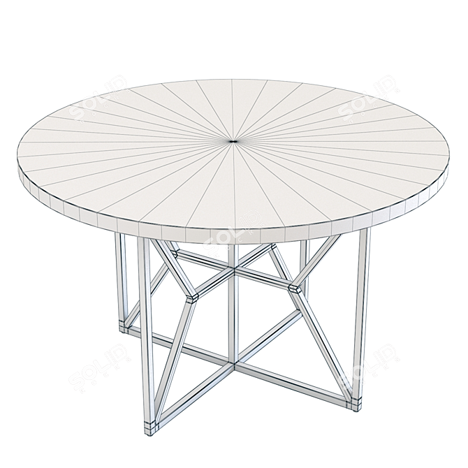 Hayes Round 48" Table: Stylish Dining Essential 3D model image 4